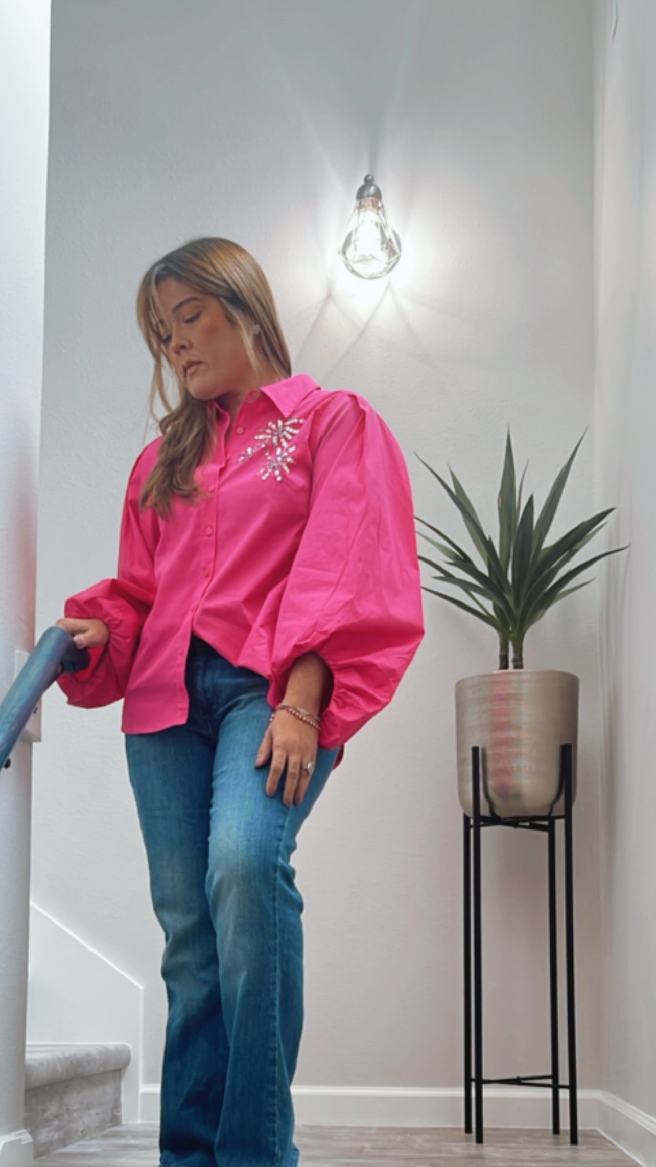 Hot Fuchsia Camisa